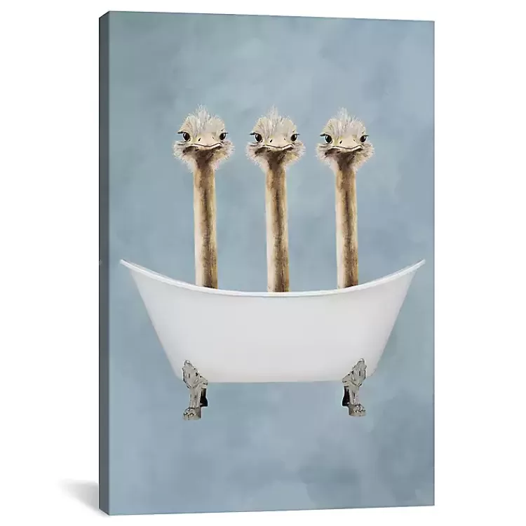 Ostriches in Bathtub Canvas Art Print>Kirklands Home Flash Sale