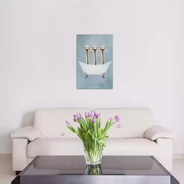 Ostriches in Bathtub Canvas Art Print>Kirklands Home Flash Sale