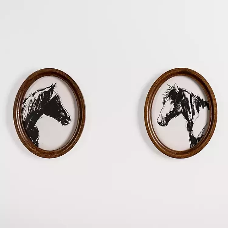 Oval Horse Portrait Framed Art Prints, Set of 2>Kirklands Home Sale