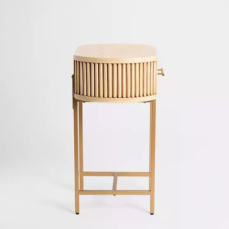oval_ribbed_single_drawer_accent_table_2.webp Oval Ribbed Single Drawer Accent Table>Kirklands Home Best