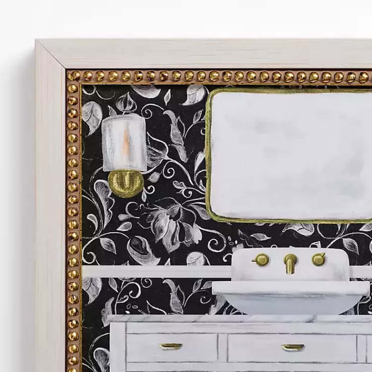Paisley Bathroom Sink Framed Art Print>Kirklands Home Best