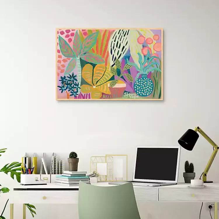 palm_heaven_framed_canvas_art_print_3.webp Palm Heaven Framed Canvas Art Print>Kirklands Home Fashion