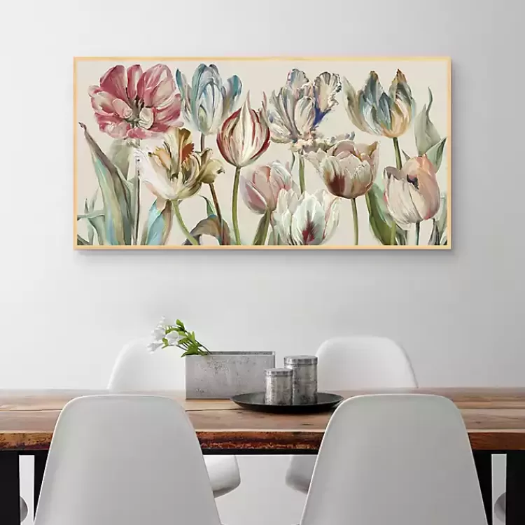parrot_tulips_framed_canvas_art_print_3.webp Parrot Tulips Framed Canvas Art Print>Kirklands Home Fashion