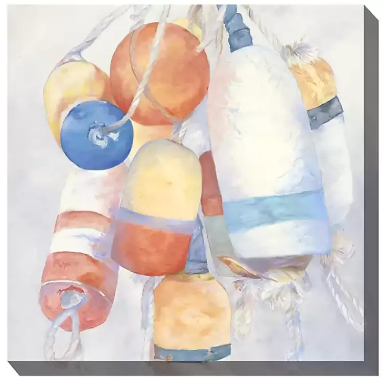Pastel Buoys Outdoor Canvas Art Print>Kirklands Home Online