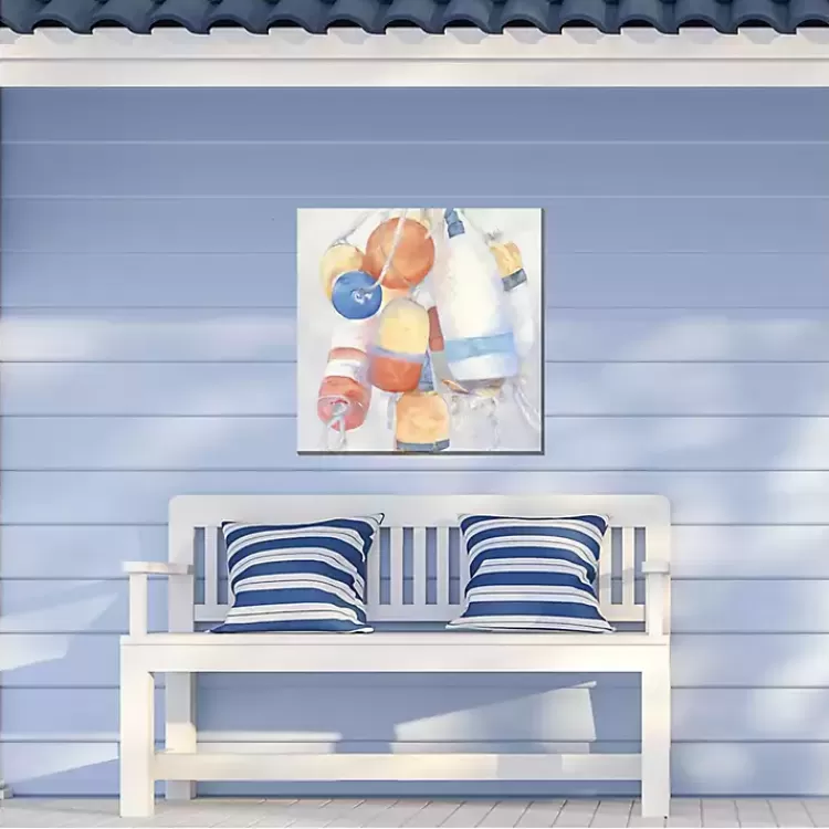 Pastel Buoys Outdoor Canvas Art Print>Kirklands Home Online