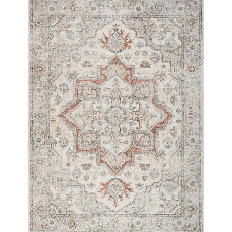 Pastel Medallion Washable Area Rug, 5x7>Kirklands Home New