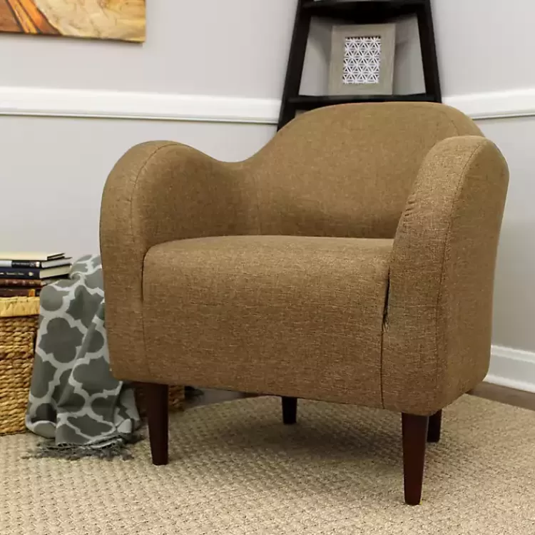 Pecan Julian Upholstered Accent Chair>Kirklands Home Fashion