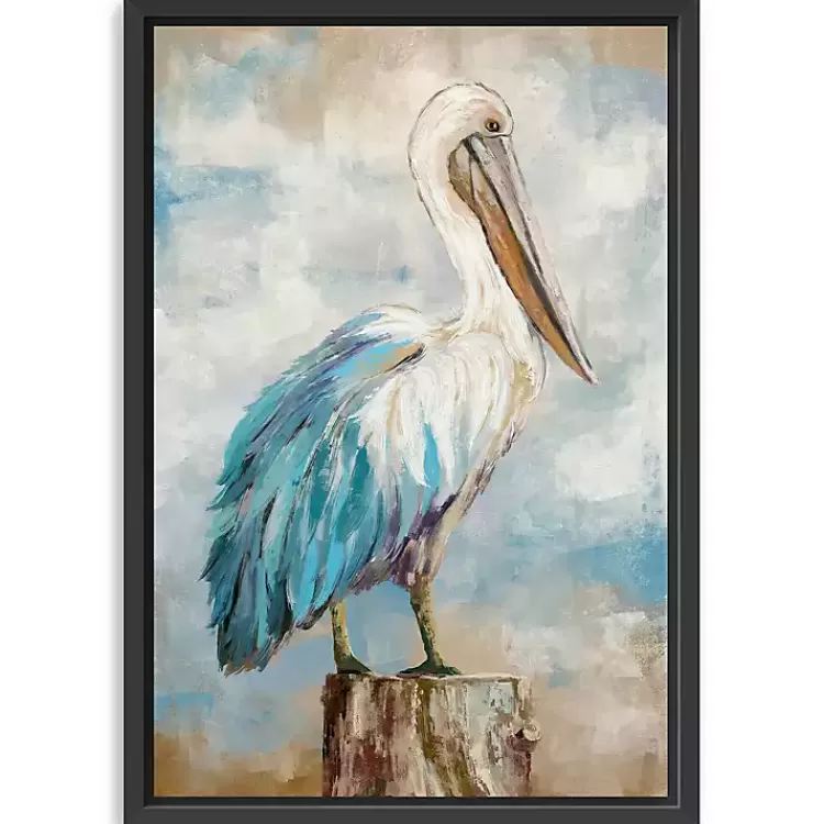 Pelican Perch Framed Canvas Art Print, 24x36 in.>Kirklands Home Best