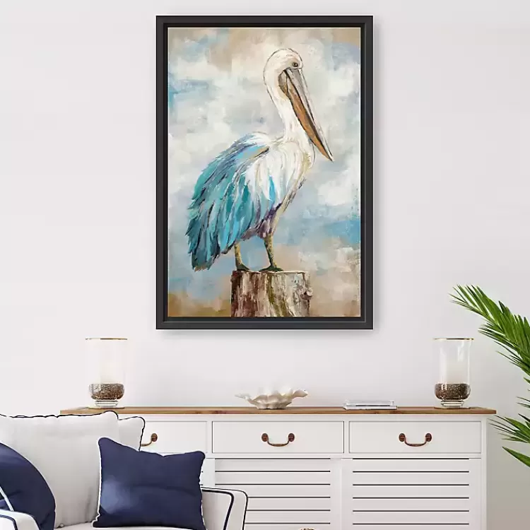 Pelican Perch Framed Canvas Art Print, 24x36 in.>Kirklands Home Best