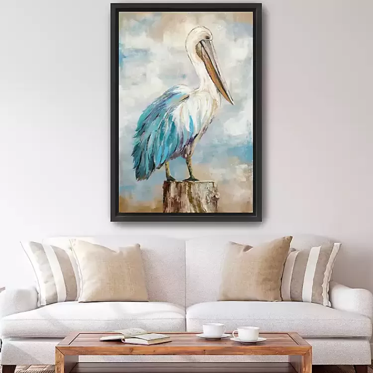 Pelican Perch Framed Canvas Art Print, 32x48 in.>Kirklands Home Discount