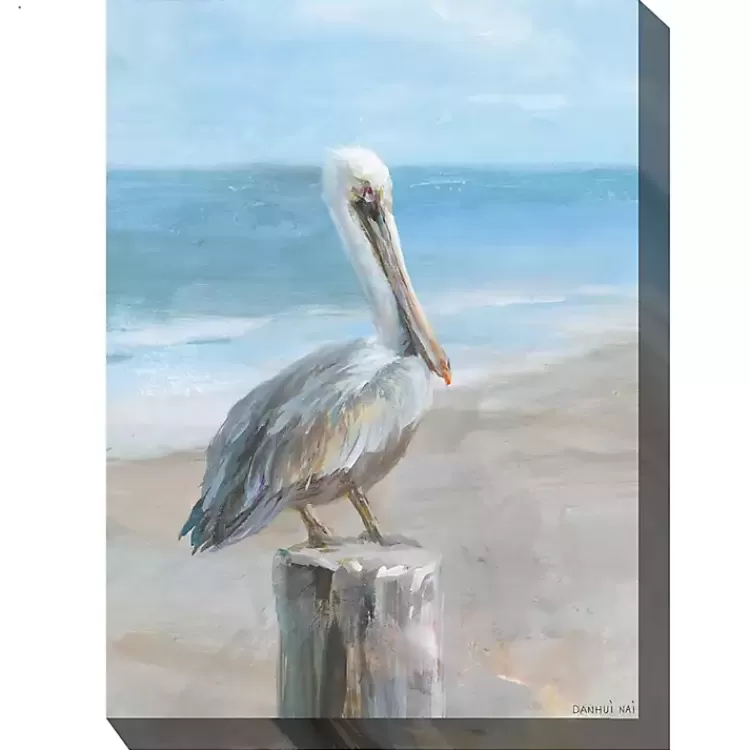 Pelican Portrait Outdoor Canvas Art Print>Kirklands Home Discount