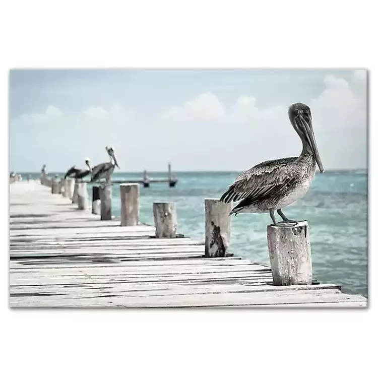 Perched Pelican Canvas Art Print>Kirklands Home Best Sale