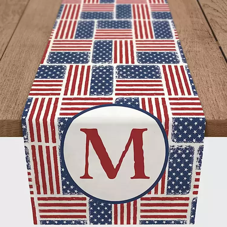 Personalized American Flag Table Runner, 90 in.>Kirklands Home Cheap