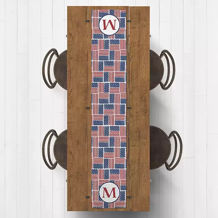 Personalized American Flag Table Runner, 72 in.>Kirklands Home Online