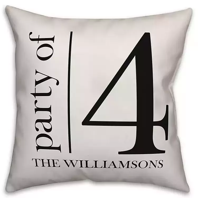 Personalized Party of Four Pillow>Kirklands Home Online