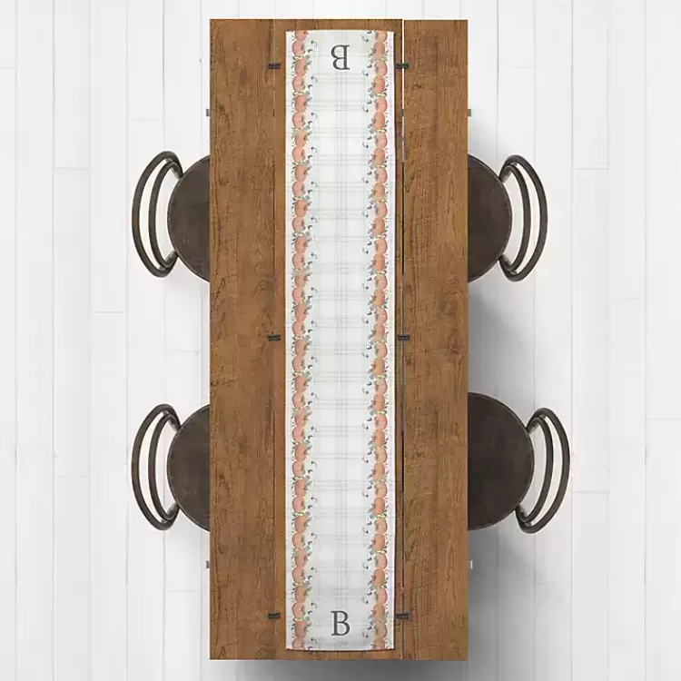 personalized_plaid_monogram_table_runner__in_2.webp Personalized Plaid Monogram Table Runner, 72 in.>Kirklands Home Outlet