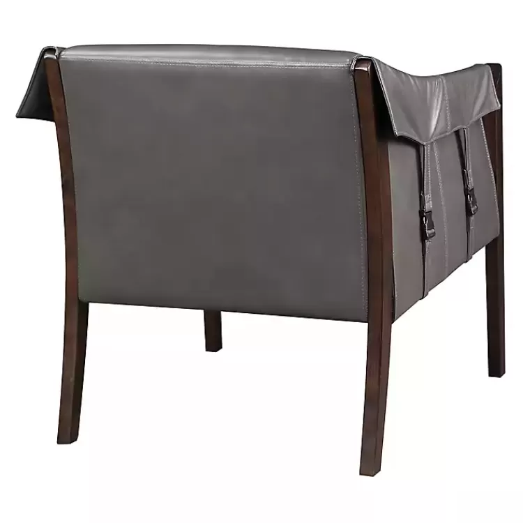 Pewter Parkfield Faux Leather Accent Chair>Kirklands Home Hot
