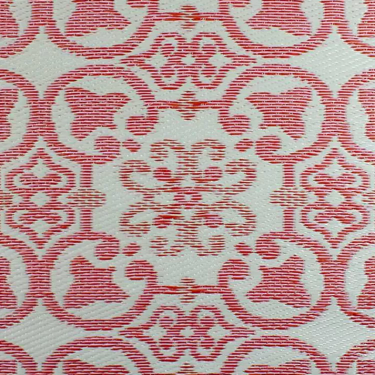 Pink and Cream Floral Tile Outdoor Area Rug, 4x6>Kirklands Home Cheap