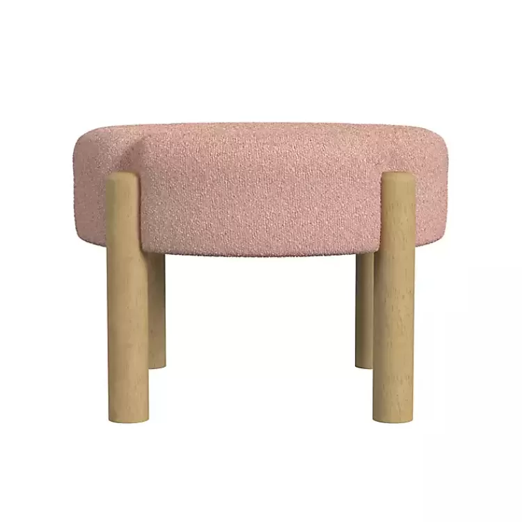 Boucle Natural Wood Ottoman>Kirklands Home Store