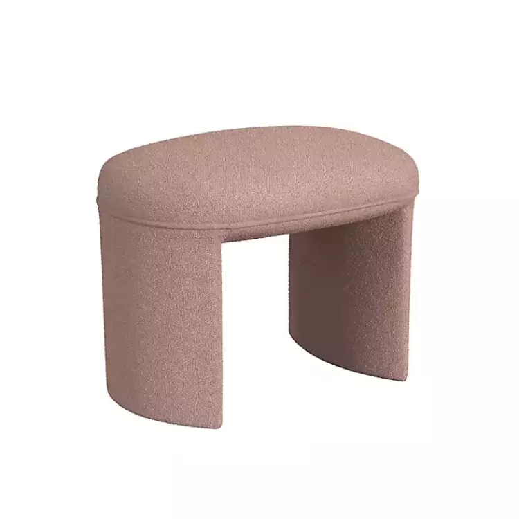 Boucle Oval Upholstered Ottoman>Kirklands Home Flash Sale