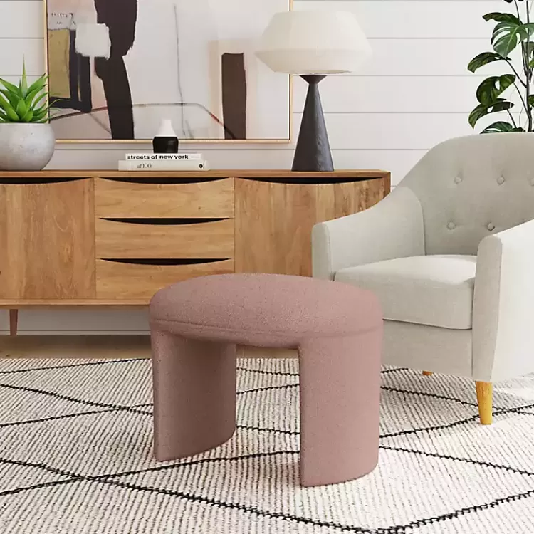 pink_boucle_oval_upholstered_ottoman_4.webp Boucle Oval Upholstered Ottoman>Kirklands Home Flash Sale