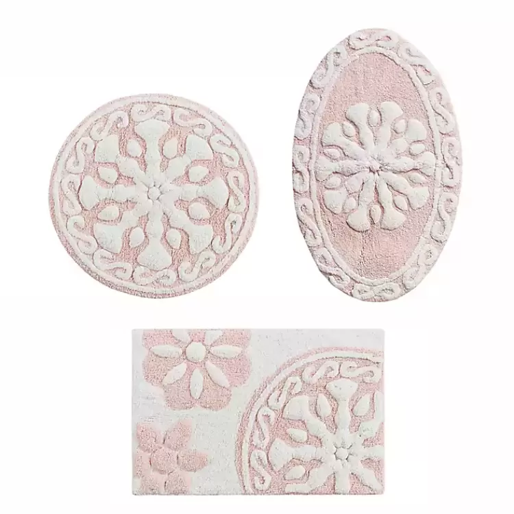 pink_cotton_tufted_medallion_bath_mat__in_4.webp Cotton Tufted Medallion Bath Mat, 25 in.>Kirklands Home Best