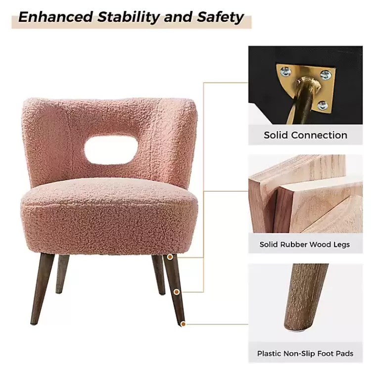 pink_sherpa_barrel_accent_chair_4.webp Sherpa Barrel Accent Chair>Kirklands Home Store