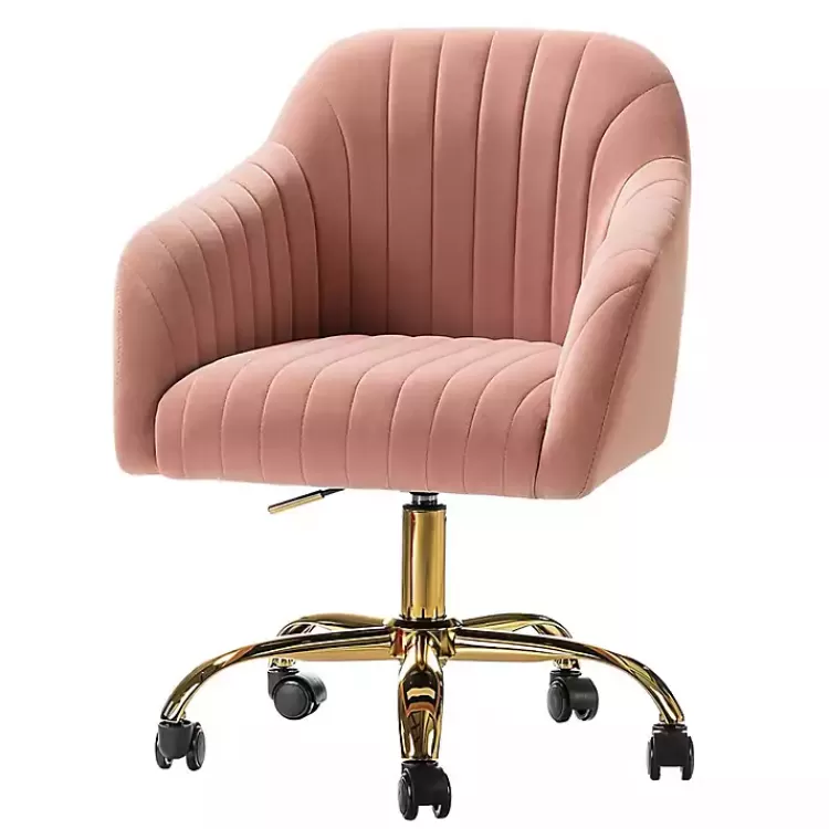 Velvet Swivel Jacyln Office Chair>Kirklands Home Clearance