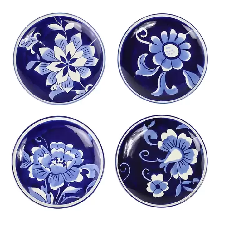 Pip Vintage Blue Floral Appetizer Plates, Set of 4>Kirklands Home Shop