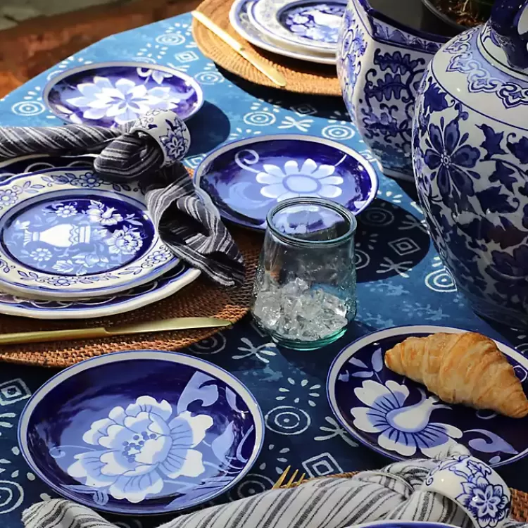 Pip Vintage Blue Floral Appetizer Plates, Set of 4>Kirklands Home Shop