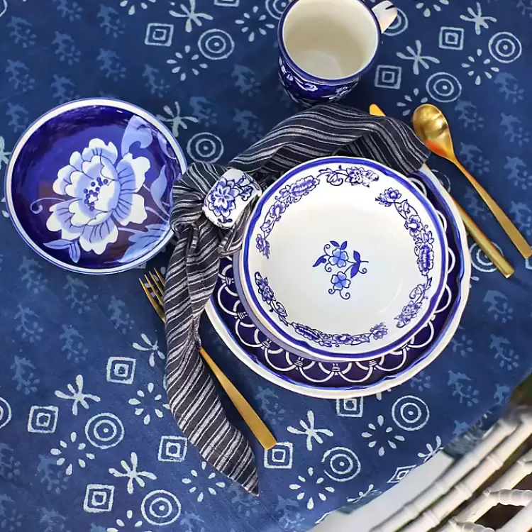 Pip Vintage Blue Floral Napkin Rings, Set of 4>Kirklands Home Clearance