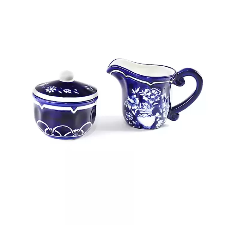 Pip Vintage Blue Floral 2-pc. Sugar & Creamer Set>Kirklands Home Store