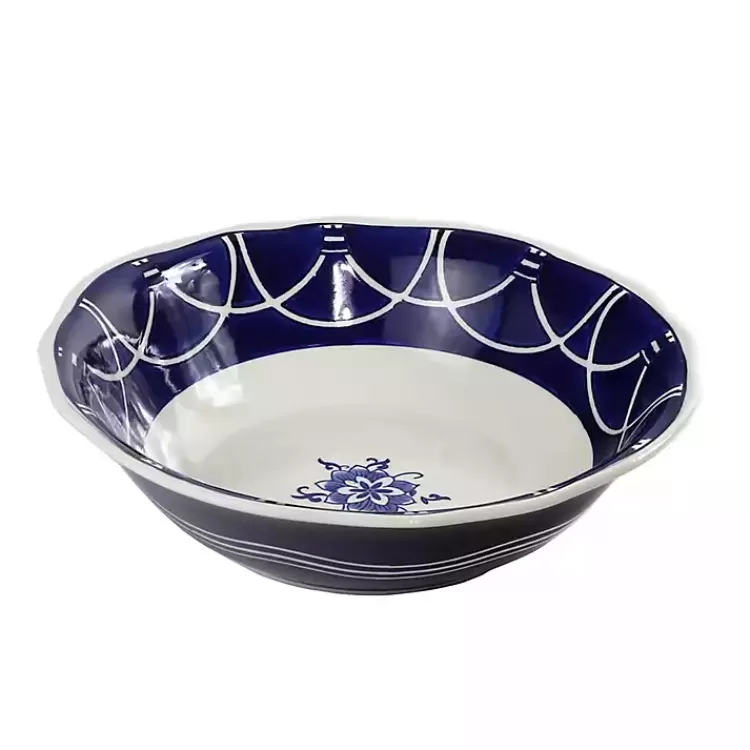 Pip Vintage Blue Floral Serving Bowl>Kirklands Home Cheap