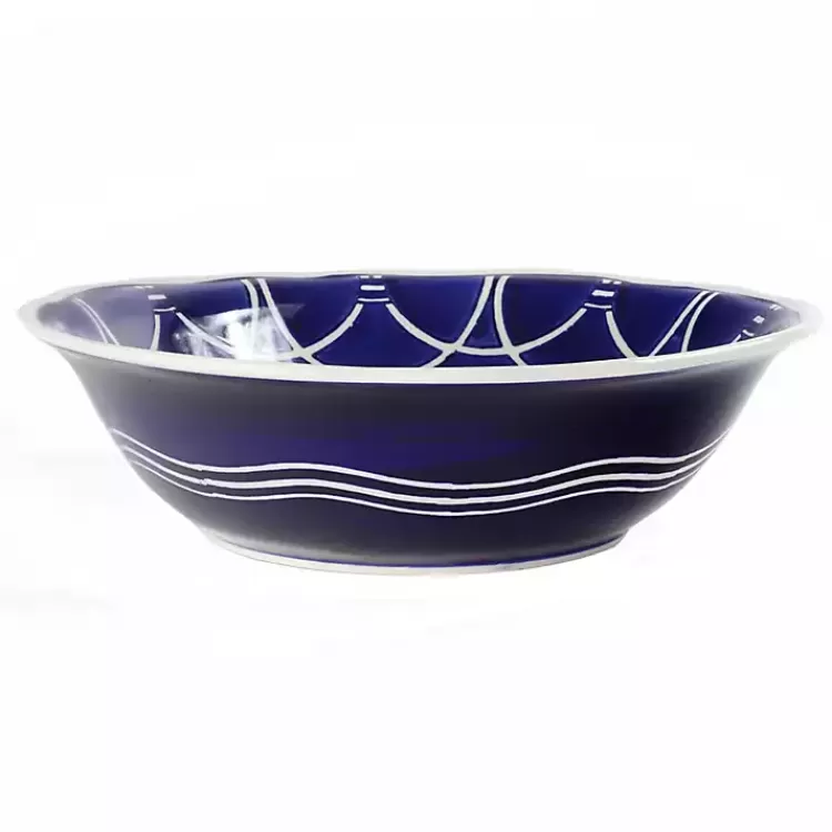 Pip Vintage Blue Floral Serving Bowl>Kirklands Home Cheap
