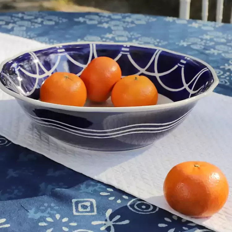 Pip Vintage Blue Floral Serving Bowl>Kirklands Home Cheap