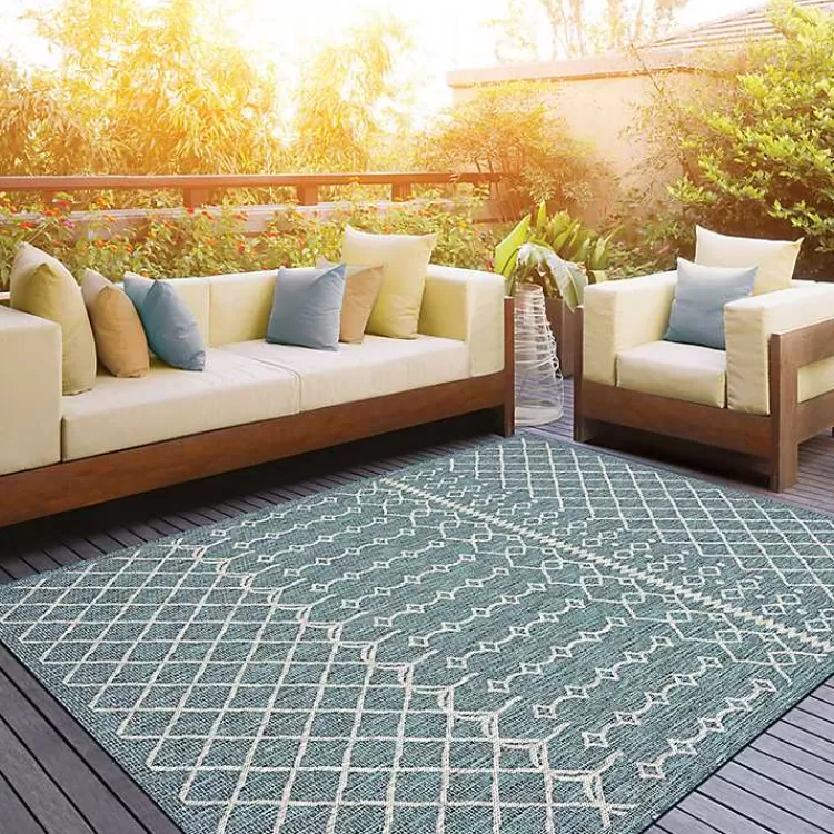 Placid Portico Sun Shower Outdoor Area Rug, 5x8>Kirklands Home Hot