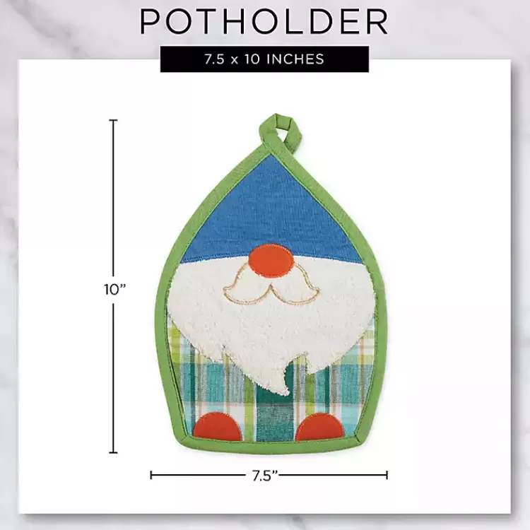 plaid_garden_gnome_pc_towel_and_pot_holder_set_9.webp Plaid Garden Gnome 3-pc. Towel and Pot Holder Set>Kirklands Home Hot