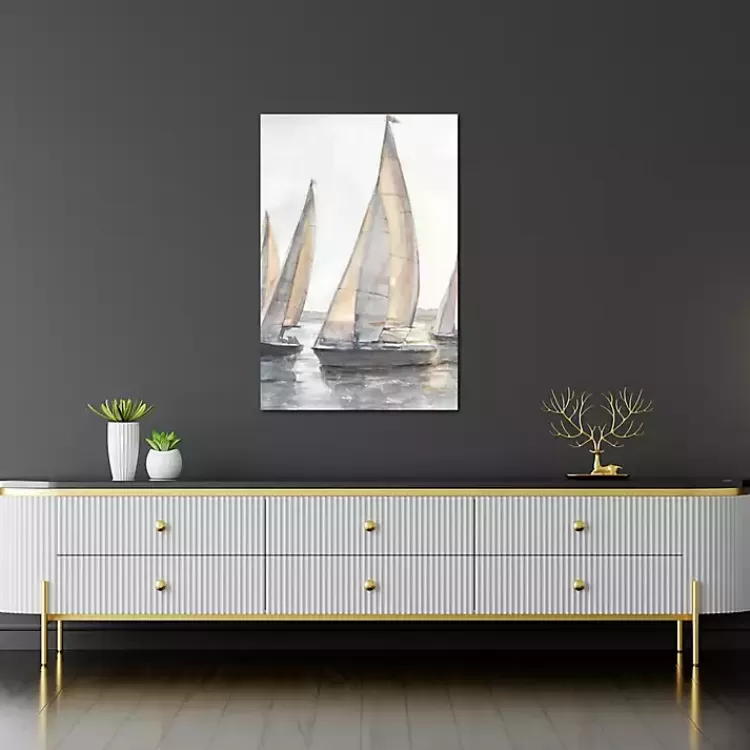 Plein Air Sailboats Canvas Art Print>Kirklands Home Clearance