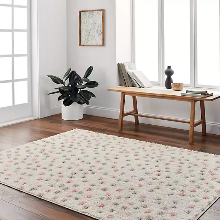 Plush Multicolor Dotted Area Rug, 5x7>Kirklands Home Store