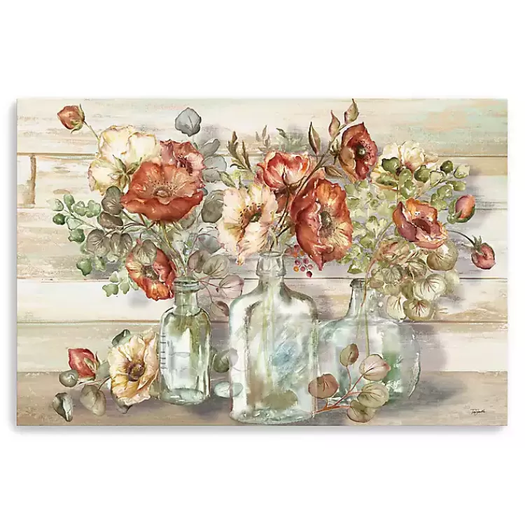 Poppies and Eucalyptus Canvas Art Print, 60x40 in.>Kirklands Home Best