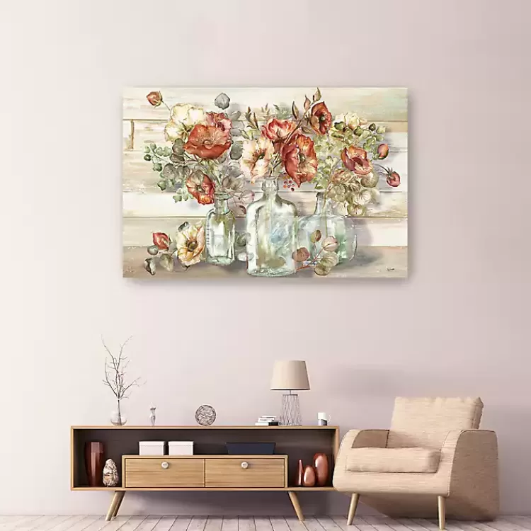 Poppies and Eucalyptus Canvas Art Print, 60x40 in.>Kirklands Home Best