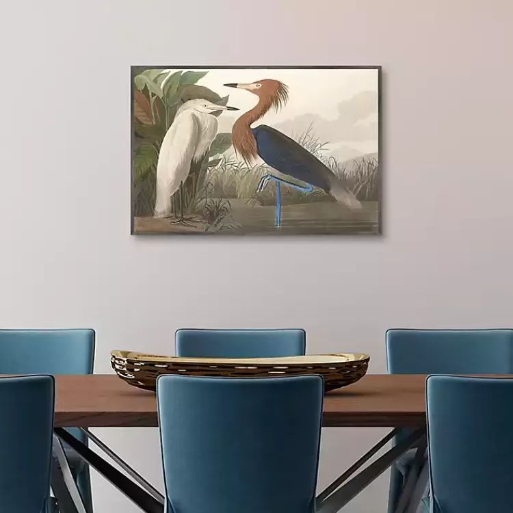 purple_heron_framed_canvas_art_print_3.webp Purple Heron Framed Canvas Art Print>Kirklands Home Sale