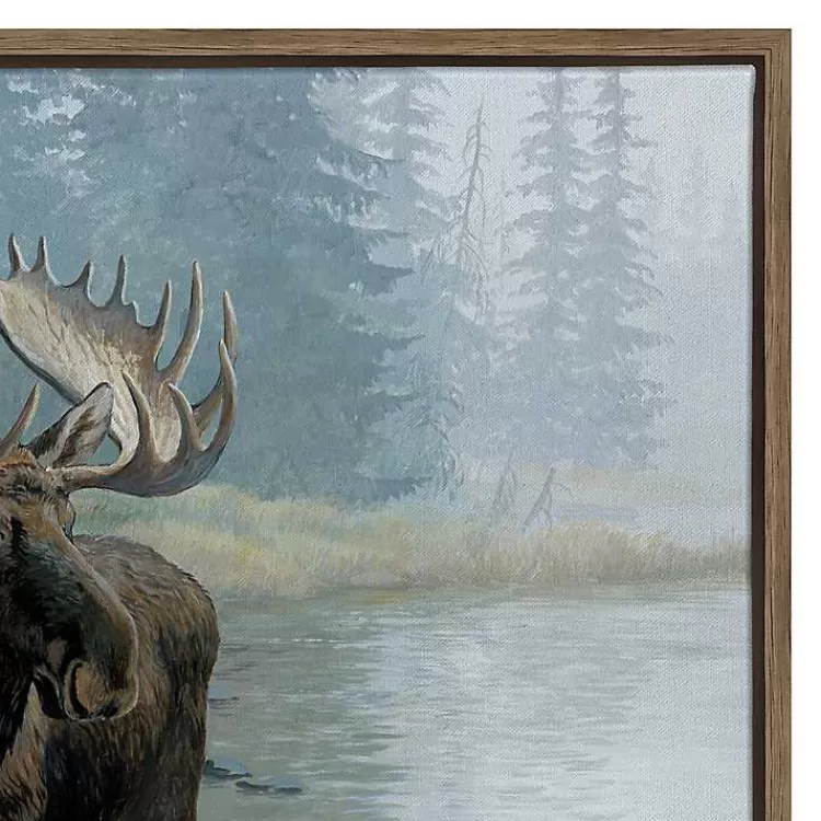 quiet_water_moose_framed_canvas_art_print_2.webp Quiet Water Moose Framed Canvas Art Print>Kirklands Home New