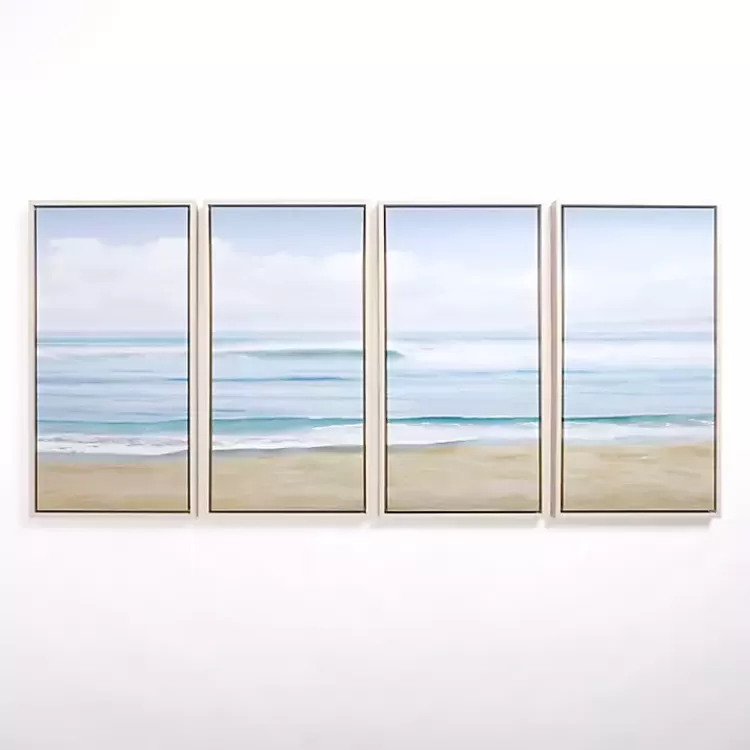 Quiet Wave Framed Canvas Art Prints, Set of 4>Kirklands Home New