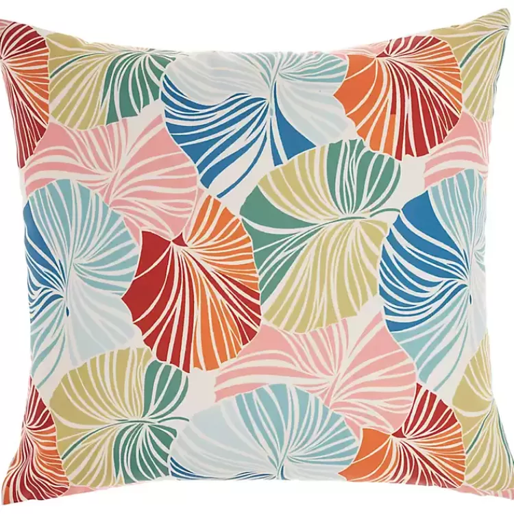 Rainbow Leaves Outdoor Square Throw Pillow>Kirklands Home Hot