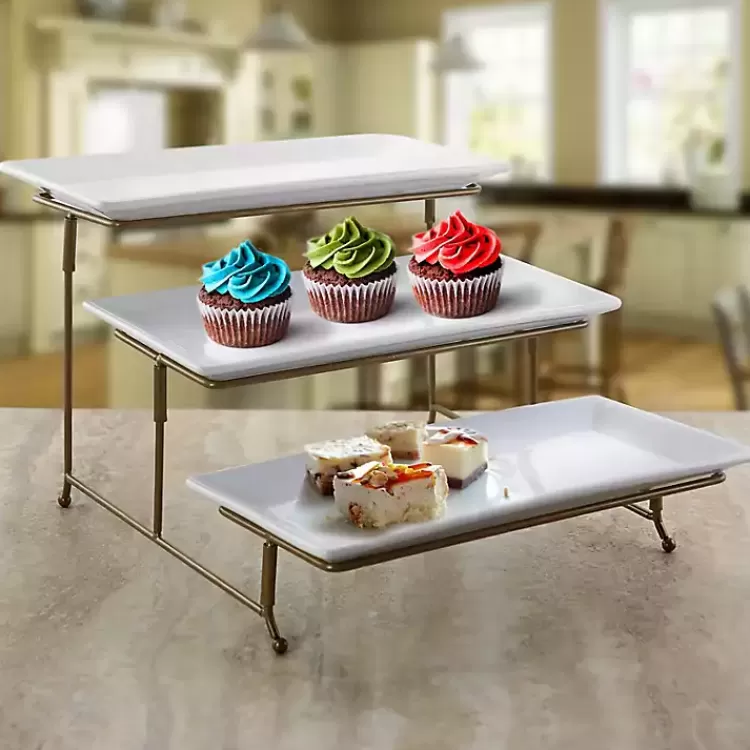 Rectangular 3-Tier Serving Tray>Kirklands Home Online