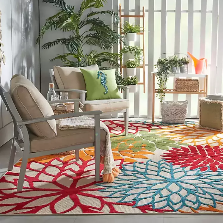 red_bright_floral_burst_outdoor_area_rug_x_5-1.webp Red Bright Floral Burst Outdoor Area Rug, 7x10>Kirklands Home New