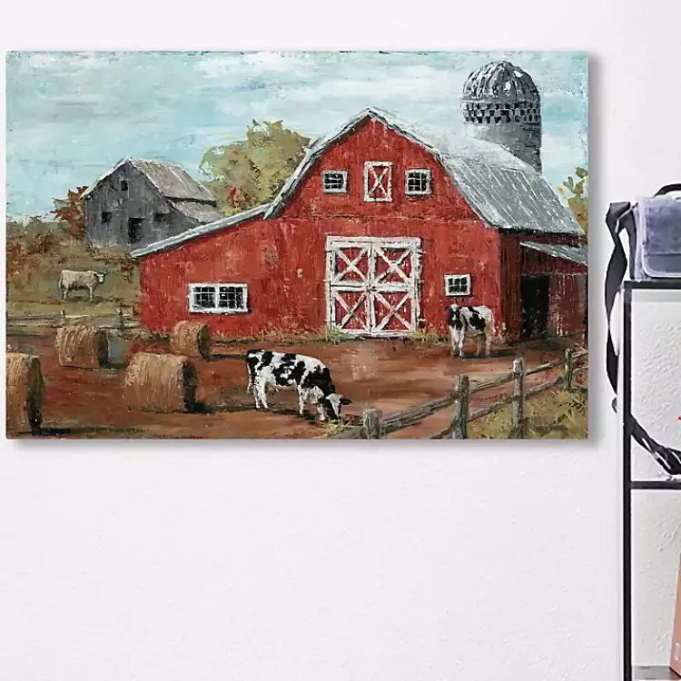 red_country_barn_giclee_canvas_art_print_2.webp Red Country Barn Giclee Canvas Art Print>Kirklands Home Cheap