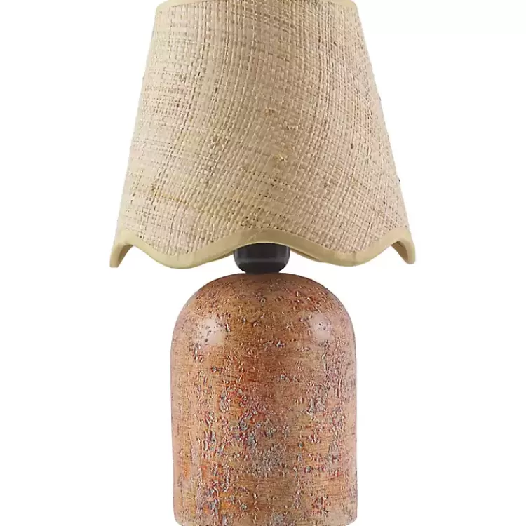 Faux Stone Table Lamp with Scalloped Shade>Kirklands Home Clearance