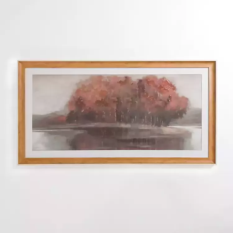 Red Tree Landscape Framed Art Print>Kirklands Home Discount